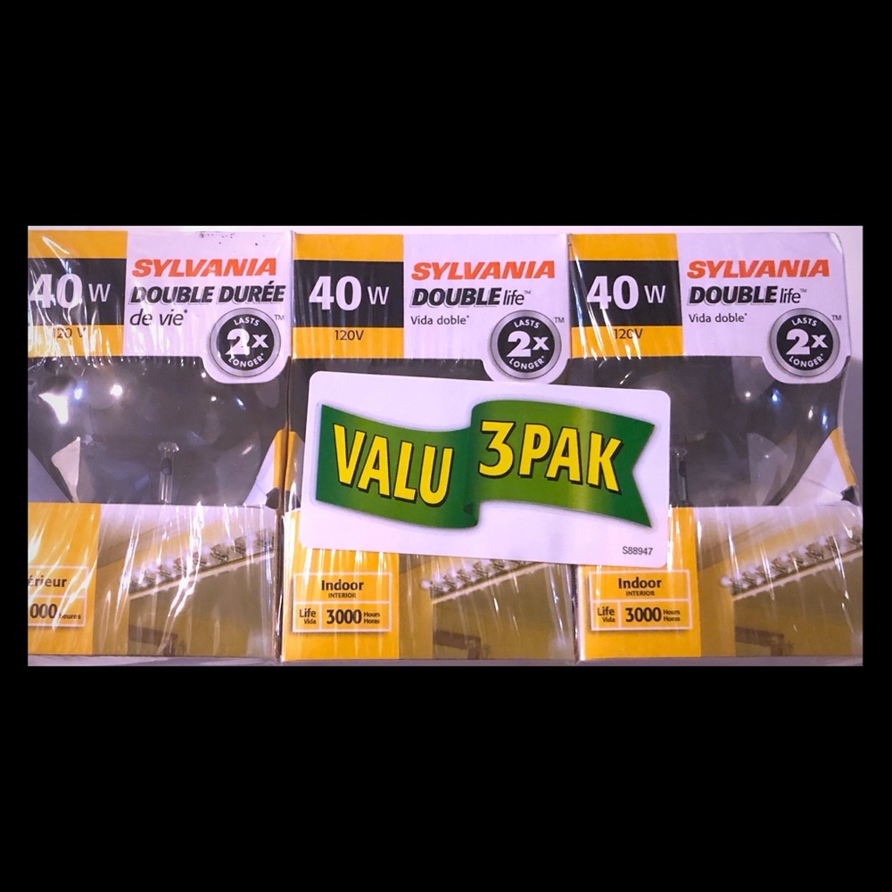Sylvania 40 w indoor bulbs